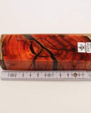 Red stabilized mammoth ivory block